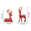 2Pcs Reindeer Figurines Artwork Deer Statues for Living Room Desktop Bedroom