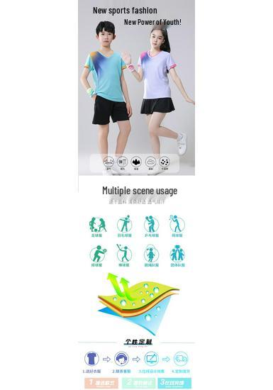Unisex Quick-Dry Sports Set: Badminton, Table Tennis, Volleyball Training Uniform for Men, Women & Kids