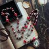 Catholic Necklace Mary Blessing Rosary Prayer Religious Necklace Rosary Beads