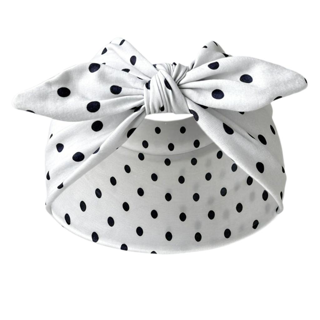 Retro Polka Dot Elastic Bow Headband – Fashionable Women's Hair Accessory