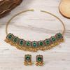 Elegant Rhinestone Tassel Necklace & Earrings Set: Ethnic Indian Retro Style Accessories for Women