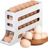 Automatic Rolling Egg Storage Device,Refrigerator Storage box,Space-saving Refrigerator Egg rack,Can Accommodate 28 Egg Storage,