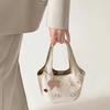 Summer Niche Sweet Love Canvas Handbag Versatile Fashion Commuter Shoulder Vegetable Basket Bag