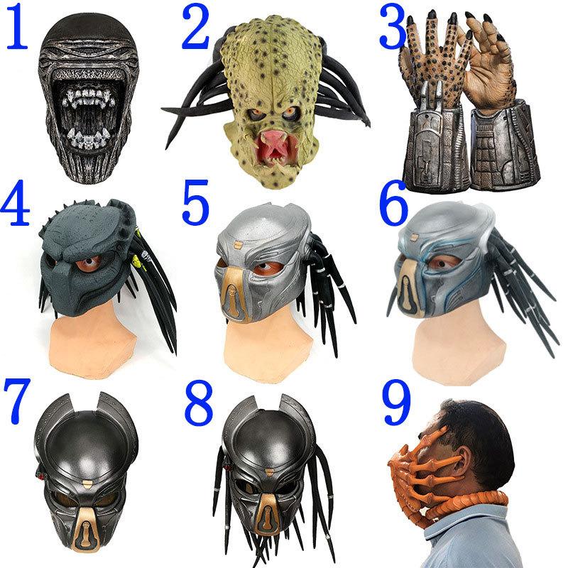 Tema de Filme Predator5Máscara cosplay Alien vs. Máscara de Halloween - Adereço de Cabeça Assustador de Látex