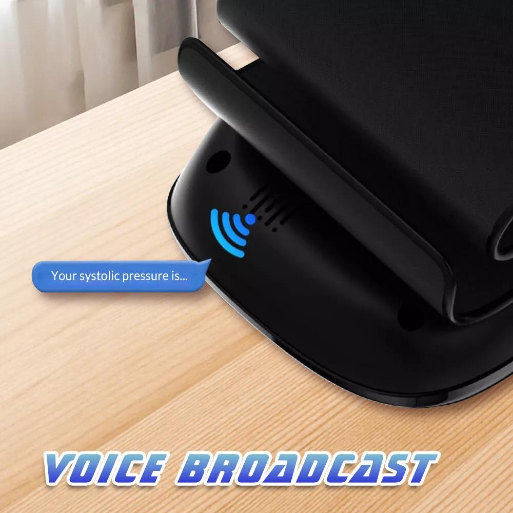 Intelligentes Handgelenk-Blutdruckmessgerät mit Sprachausgabe & Dual-Benutzer-Modus - 198 Speicherplätze, Wiederaufladbar, Dreifarbige LED