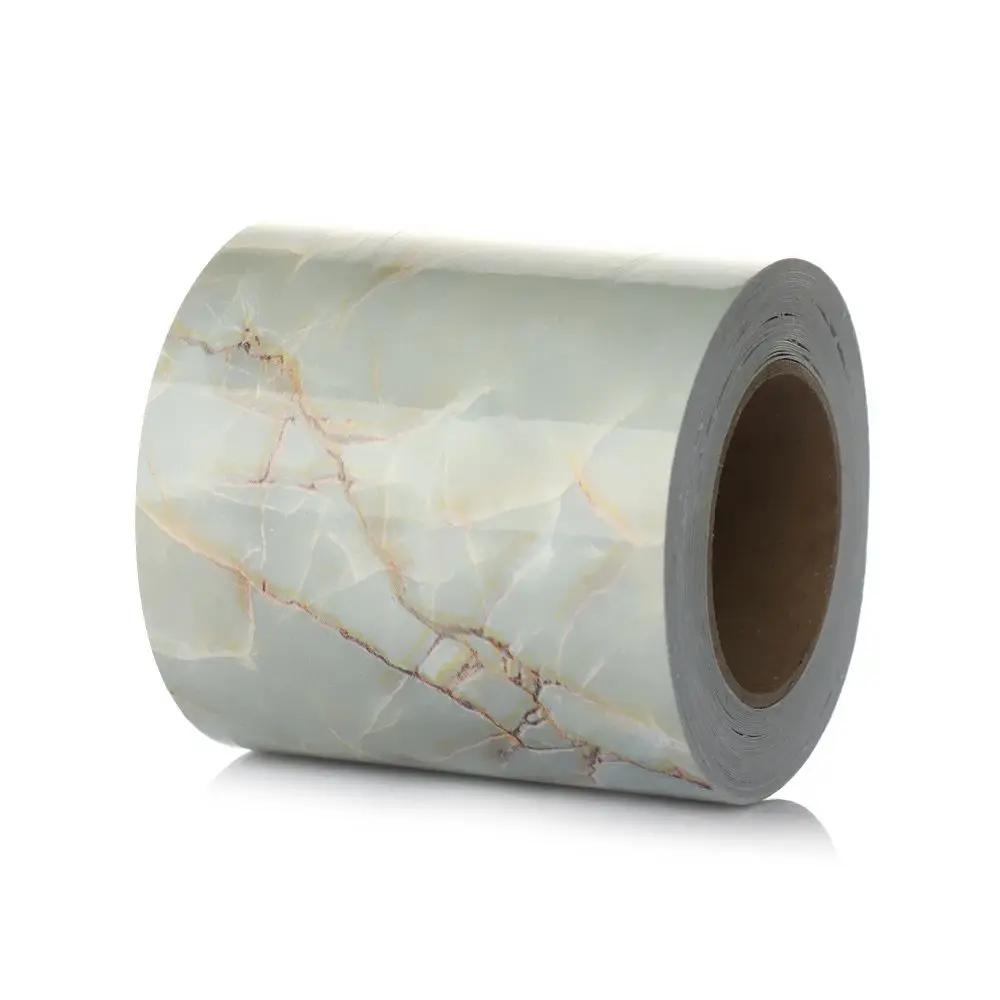 Living Room Self-adhesive Skirting Line Vinyl Decals Baseboard Wall Border Stickers Waist Line Wallpaper Marble