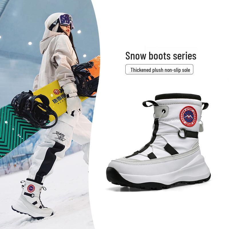 

Унисекс зимние ботинки с флисовой подкладкой: Теплая, водонепроницаемая, нескользящая обувь для путешествий в холодную погоду 43