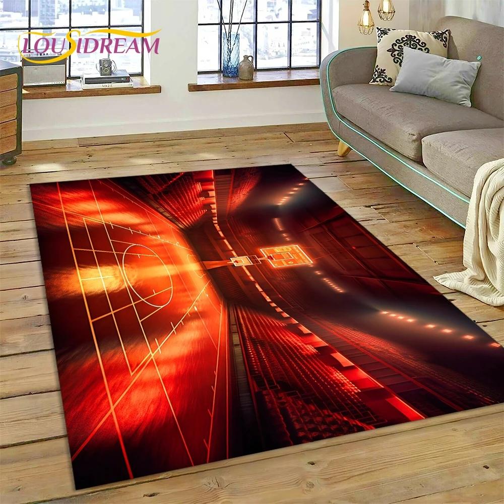 Lastest Basketball Court Frame Cartoon Rug Carpet for Living Room Bedroom Home Decor,Decoration for Sofa Doormat
