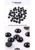 Half-Round Flat-Bottom Eye Plush Toy with Black Bean Eyes - Animal & Human Figures Bead Accessories