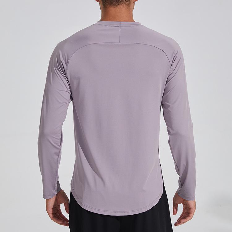 Di Jia Men's Quick-Dry Long-Sleeve Sun Protection Shirt for Running, Fitness, and Mountain Climbing