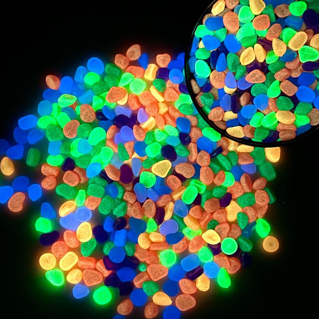 5-8mm Luminous Artificial Fluorite Pebbles for Aquariums and Gardens