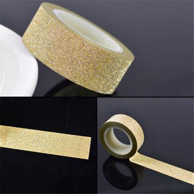 1 Roll Glitter Washi Tape Scrapbooking Decorative Adhesive Tape Album Washitape Stationery Tapes Masking DIY Craft Supplies New