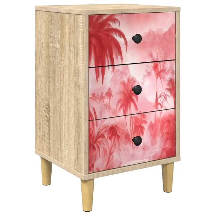 Table de chevet - MAISON EXCLUSIVE - AACHEN - Chêne Sonoma - Bois d'ingénierie - 36x33x60 cm