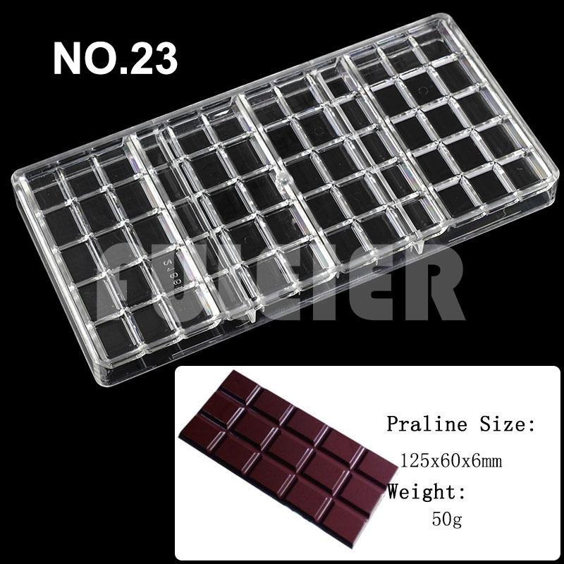 Polycarbonat Schokoladenformen Quadratisch Rund Süßigkeiten Süßwarenriegel Form Backen Kuchen BonBon Süßwarenwerkzeuge Backzubehör