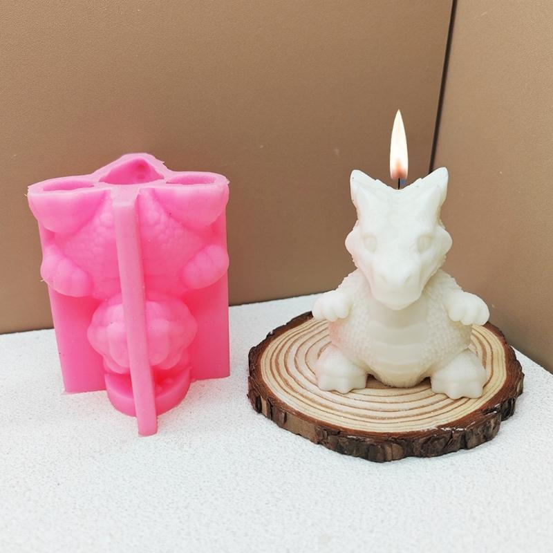 High Temperature Resistant Silicone Dinosaur Scented Candle Mold Perfect For Crafting Unique Scented Candle