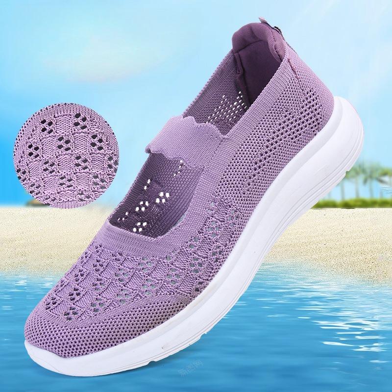 Women's Sneakers Breathable Slip On Walking Shoes Mesh Low Top Womens Vulcanized Shoes Soft Sole Lightweight Women Shoes