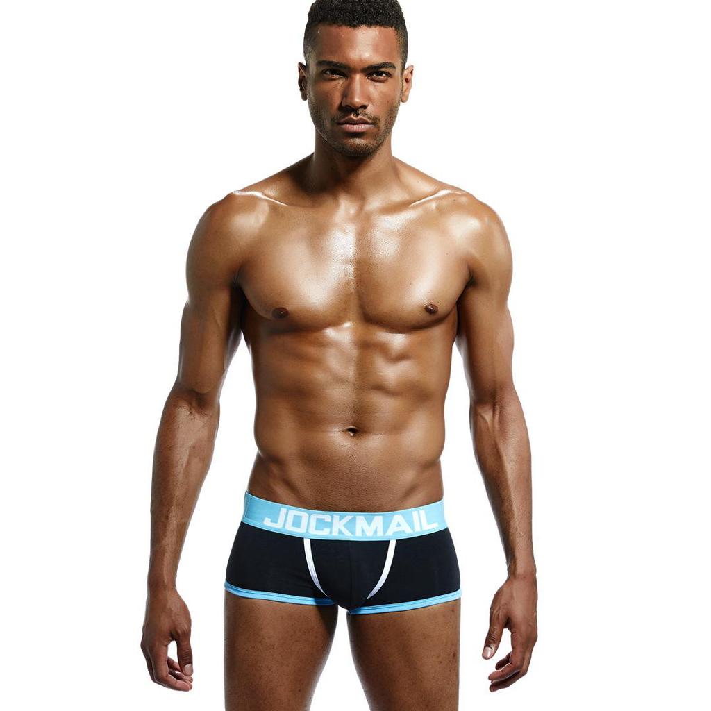 JOCKMAIL Boxer Briefs en Coton Pur pour Homme Dégageant les Fesses