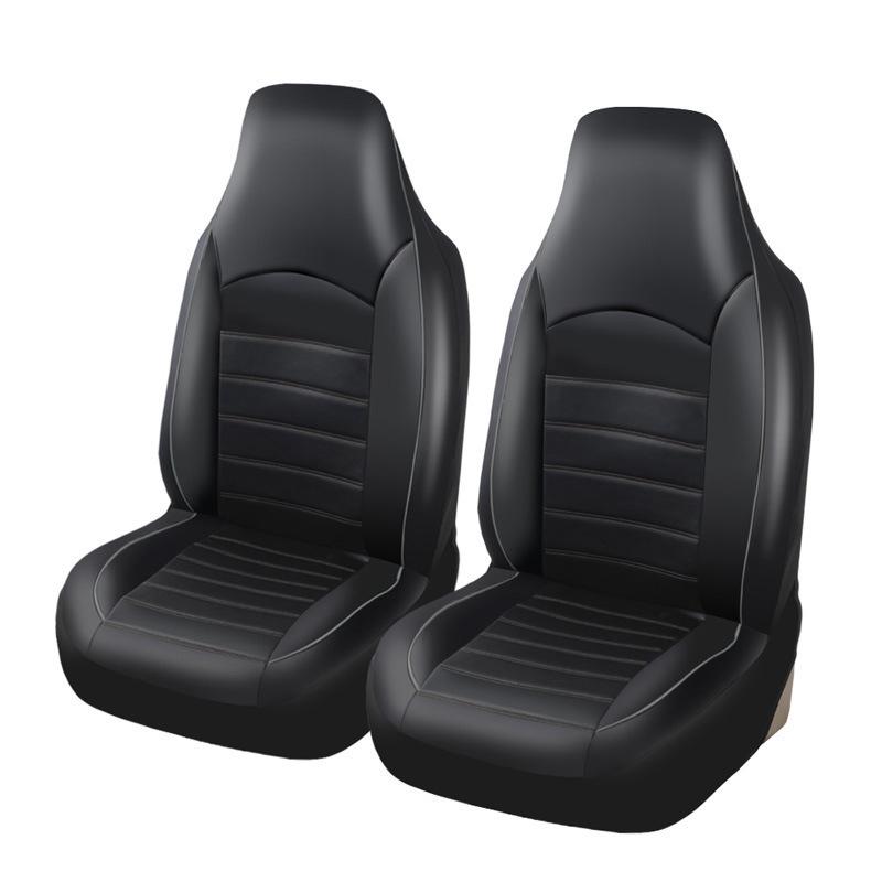 Universal PU Leather Car Seat Cover for Front Seats - All-Season, One-Piece Design