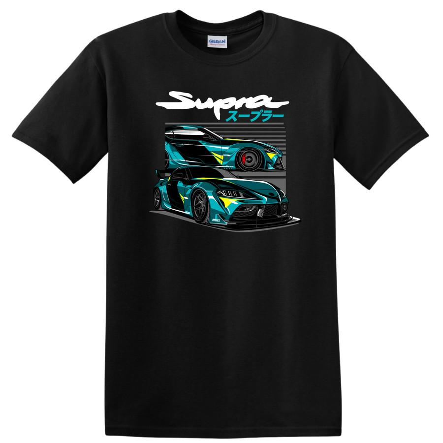 Supra Auto Grafik T-Shirt Cooles Kunst Design Rennsport Thema Auto Enthusiast T-Shirt