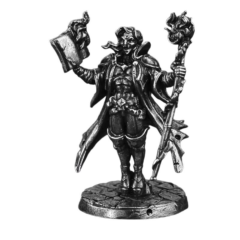 Weißmessing Blutmond Dämon Skelettkönig Miniaturfigur Handgefertigte Brettspielfiguren Auto Schreibtisch Ornament Sammlerstück Spielzeug
