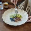 Petal Ceramic Plate Household Restaurant High Value Western Plate Large Vegetable Plate Commercial Plate Tableware