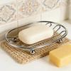 Metal Soap Dish Drainage Rack Rust Resistant Bathroom Shower Soap Holder Bathroom Accessories Minimalist Style Home Decoration