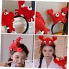 Minkissy 2-Piece Fabric Crayfish Headbands for Kids, Lobster Character Hair Accessories, Cute Headbands for Christmas, Halloween, and Cosplay