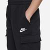 Nike Knitted Sports Pants SS23 Logo Embroidery Tapered Loose Black Kids Bottoms FD3012010