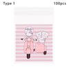 Quality Gift Packages Party Supplies Cute Bow Design Self-Adhesive Candy Bag Plastic Cookie Pocket