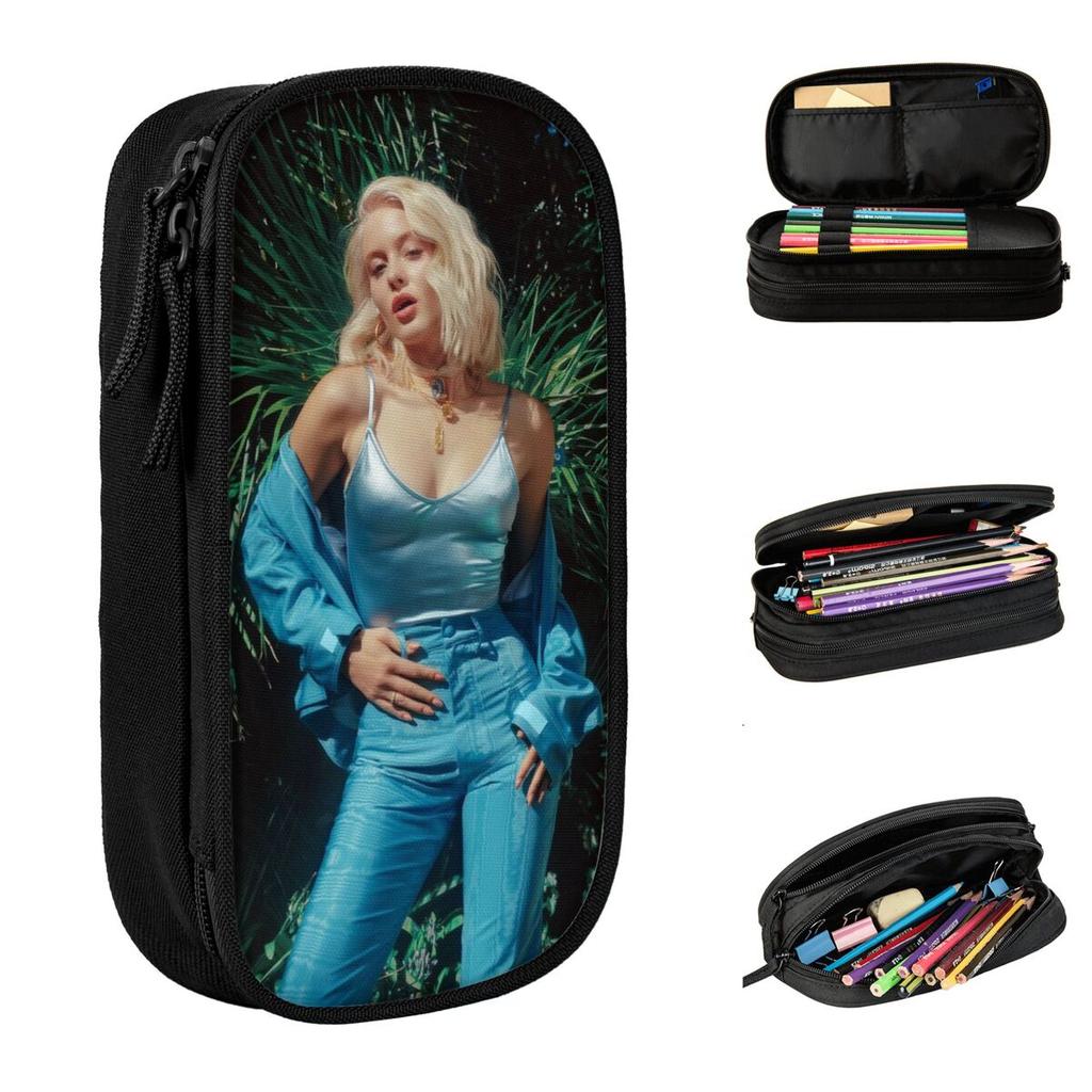 Large Pencil Case Zaras Larsson School Accessories Double Layer Pencil Box Girl Make Up Bag Suprise Gift