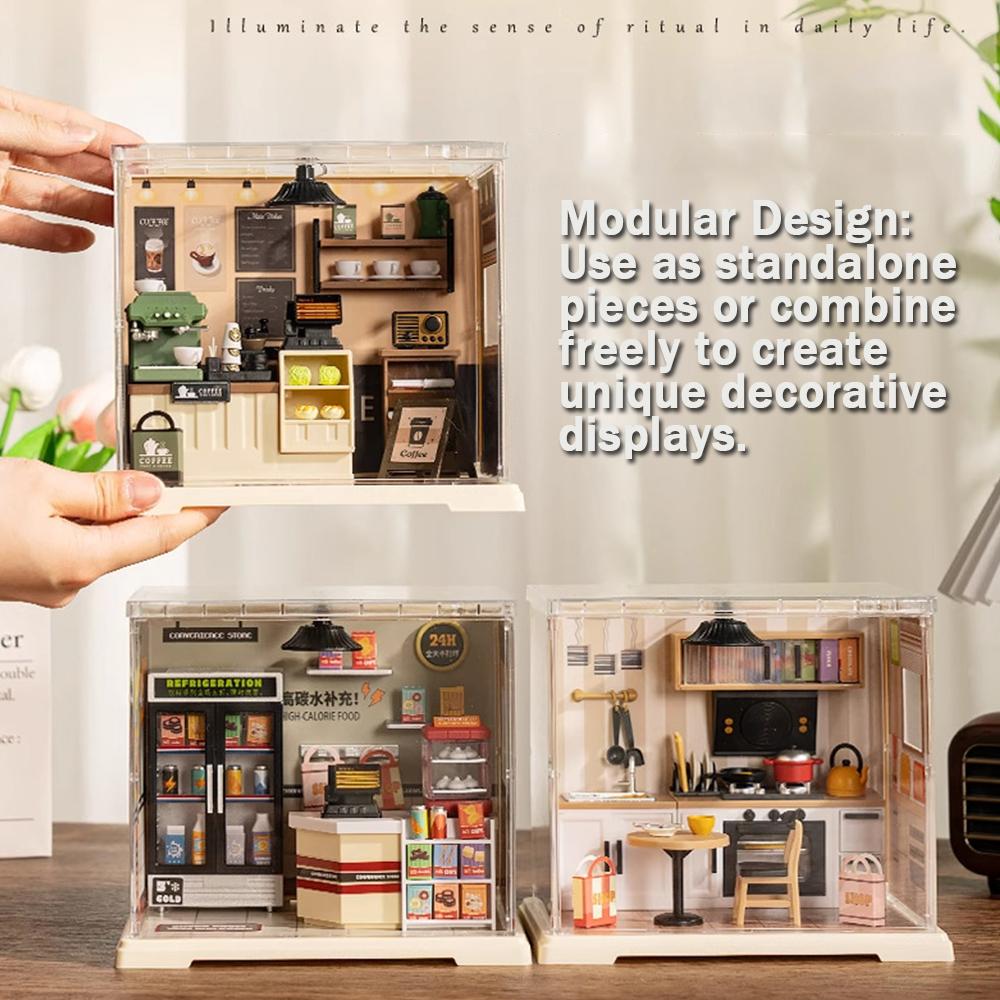 Nuovo Modello di Casa in Miniatura Fai-da-Te con Luci Morbide Alta Qualità nei Dettagli Assemblaggio Facile in 1 Ora Regalo Perfetto per Compleanno e Natale