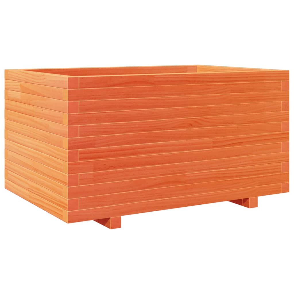 Vidaxl Garden Planter, Waxed Brown, 90X60X49.5 Cm, Pine Wood