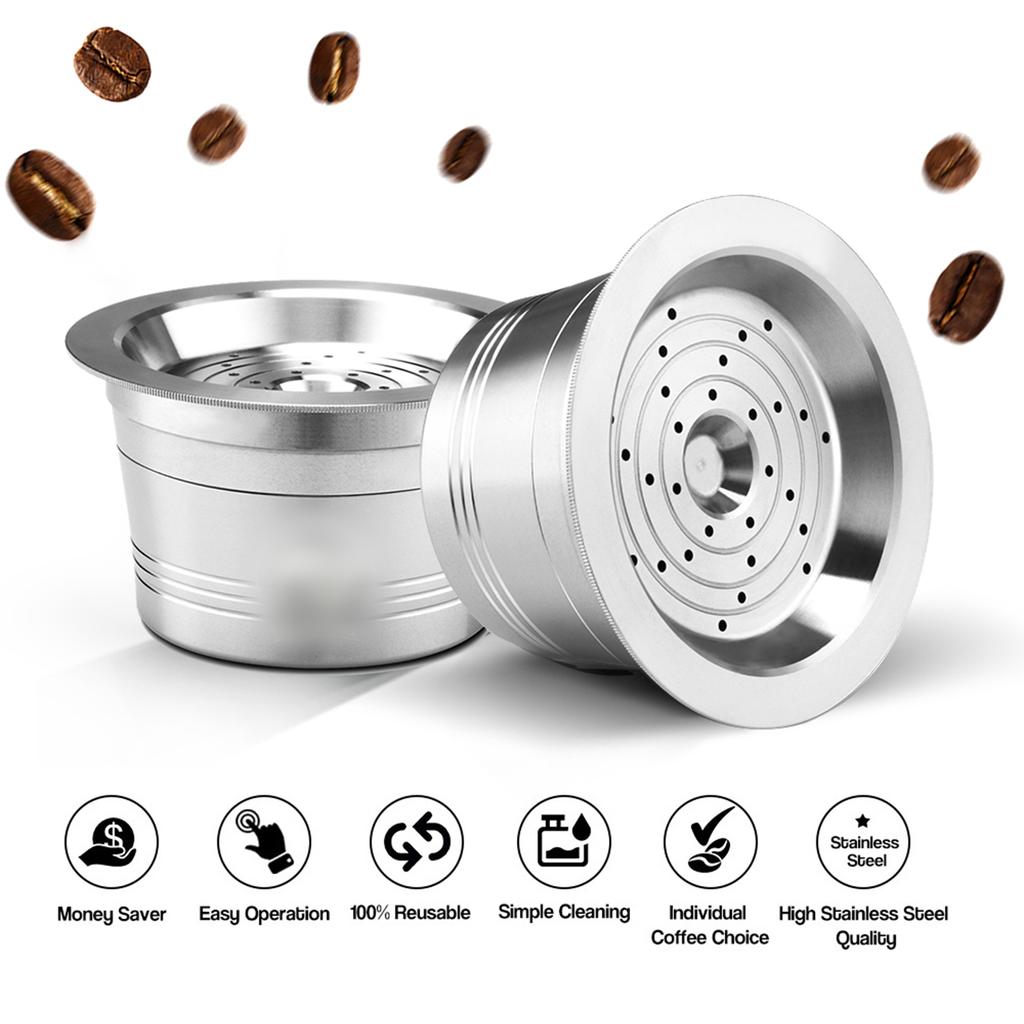 Reusable Coffee Filter Capsule Coffee, Stainless Steel Coffee Capsules Reusable Coffee Filters for Cafissimo for Cafissimo 286815 for Aldi Expredi