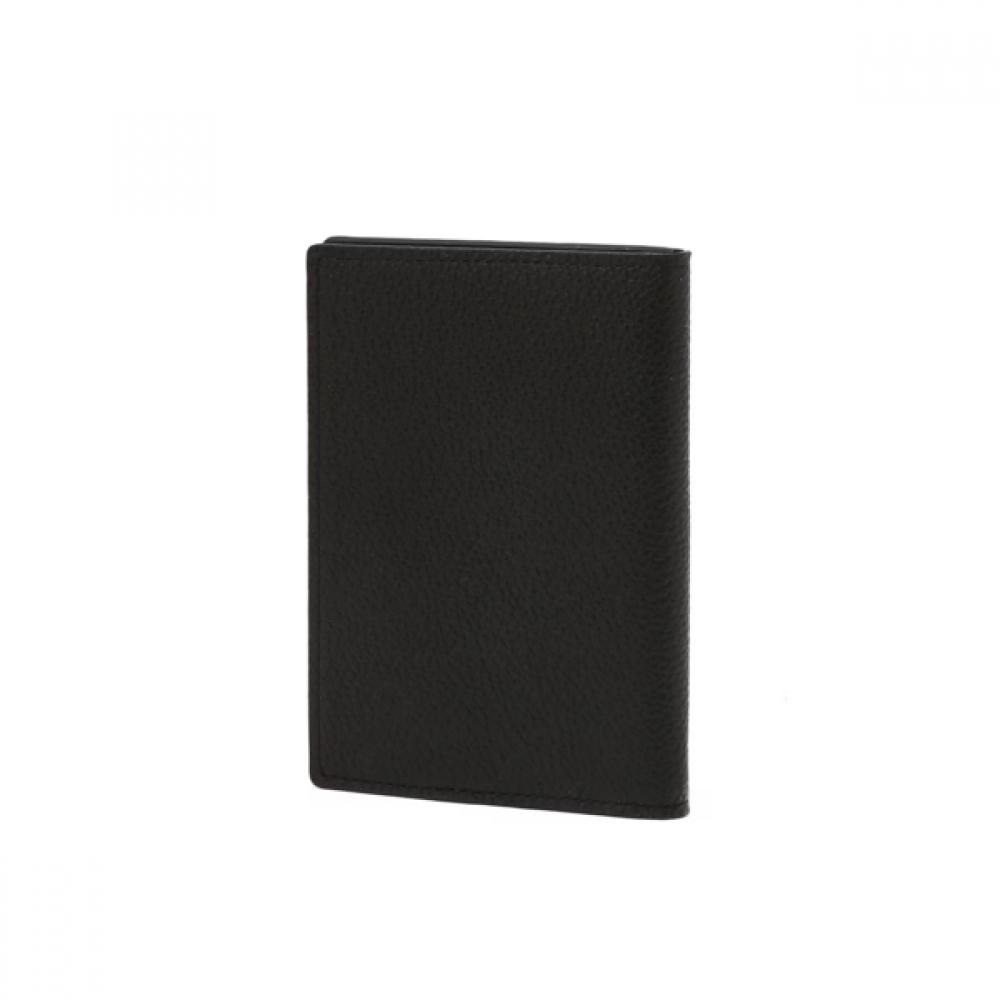 Daks Slim Max Black Embossed Logo Leather Card Wallet Dbho6f745bk