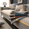 Gold Line Sofa Cover Grey Edge Luxury Corner Couch Covers Mat 4 Seasons Universal Slipcover Sofa Cushion Blanket Living Room