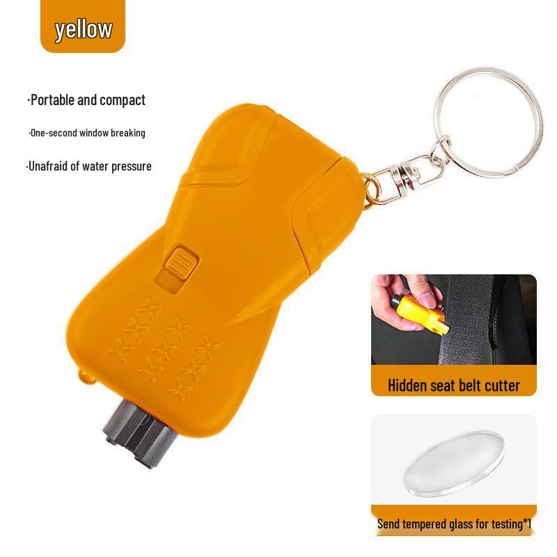 Mini Car Safety Hammer: Multi-Function Window Breaker & Seat Belt Cutter for Emergencies