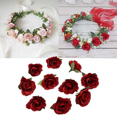 Lifelike Vintage Silk Rose Heads Realistic Floral Decor For DIY Crafts Home Wedding Arrangements