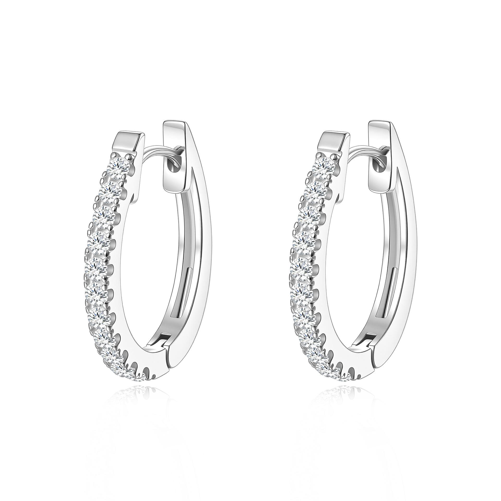 Factory Prices Fine Jewelry Huggie Earring Small Circle S925 Silver Gold Plated Unisex Trendy Fashion Cubic Zirconia Earrings Cubic zirconia
