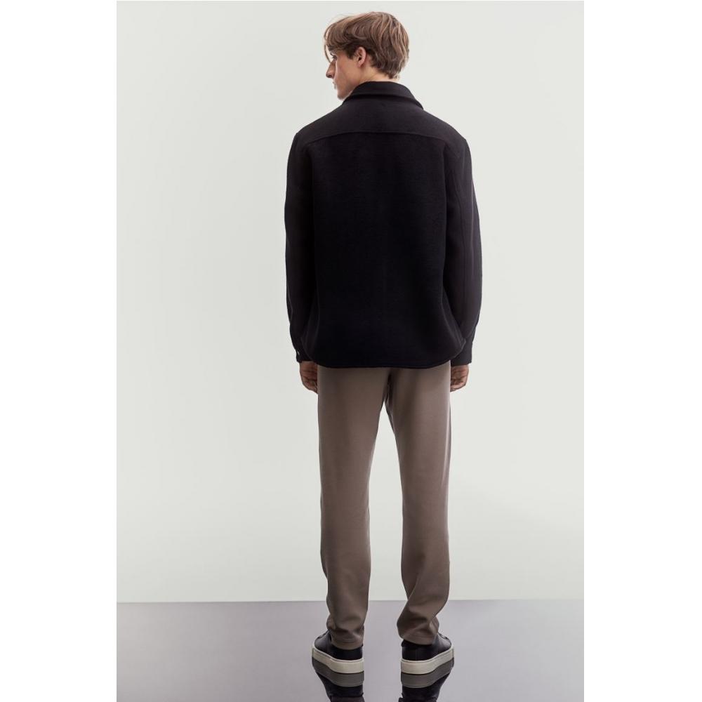 H M sliM Fit Twill Jogger Pants Dark Beige