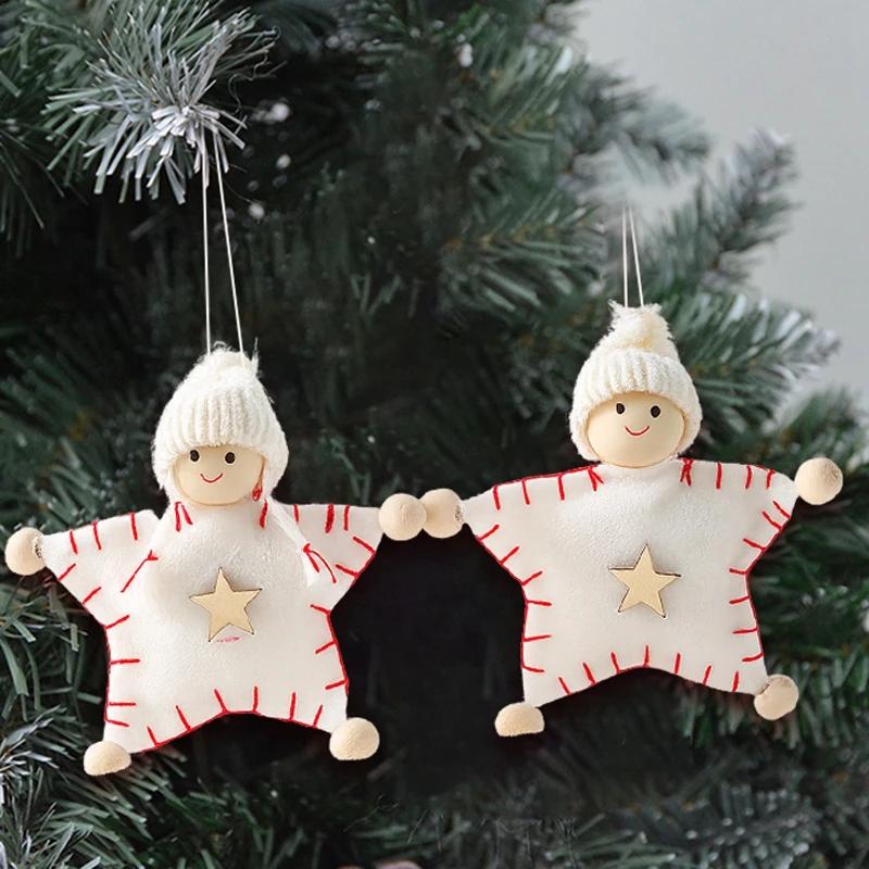 Christmas Tree Ornaments New Year Gifts for Couple Ornaments Santa Claus Star Pendant 2026 Christmas Party Hanging Decoration