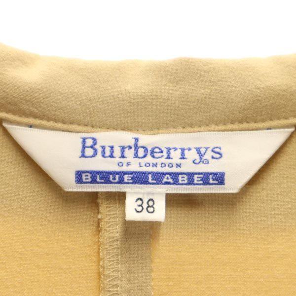 Burberrys Blue Label Short Sleeve Stretch Skipper One Piece 38 Beige Women Used