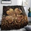 1Pc Leaf Print Flannel Blanket, High quality Comfortable for All Seasons, Home Decor, Warmth and Comfort, Perfect for Christmas Gifts W62