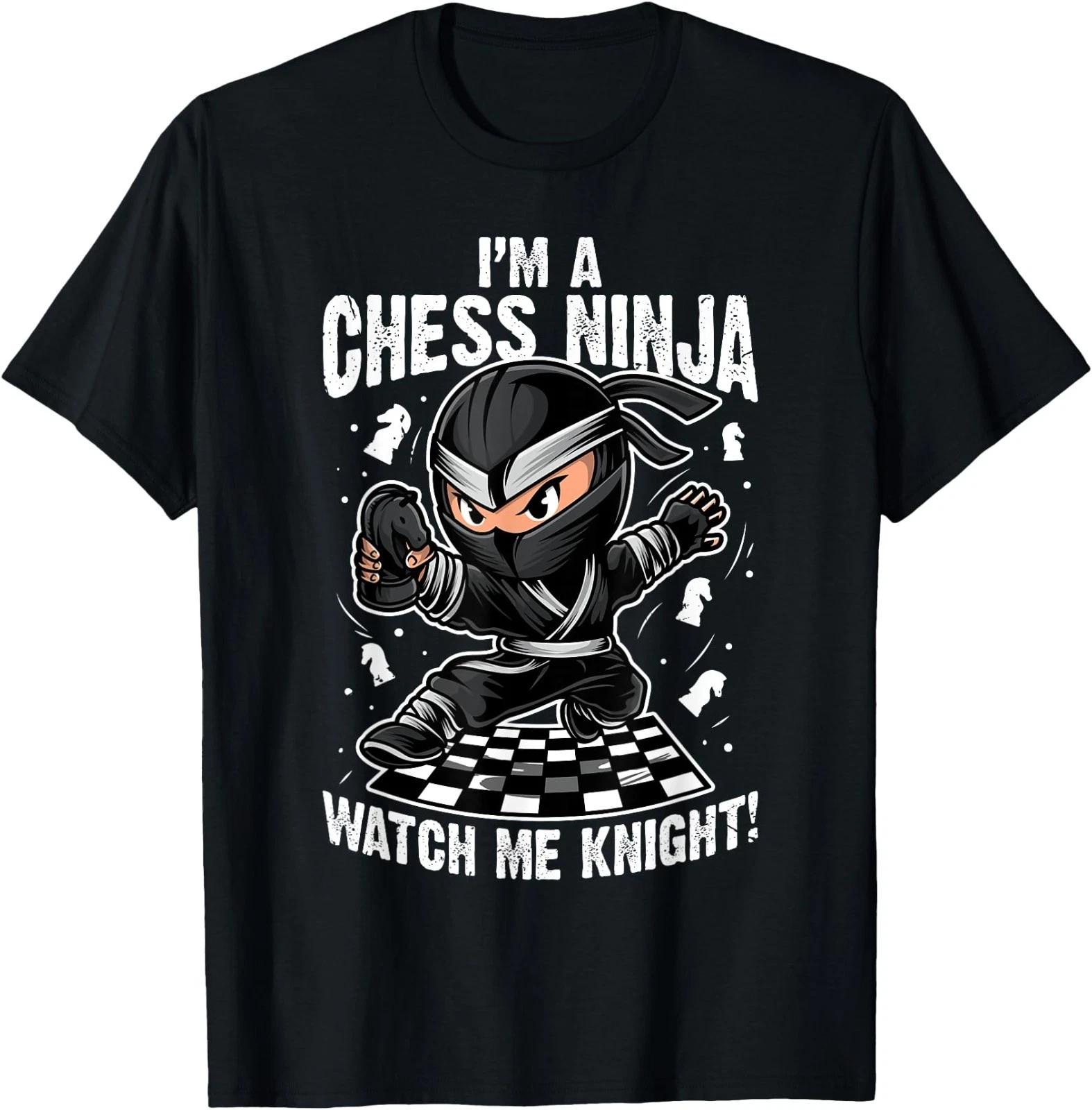 Chess Ninja Knight Funny Gift for Chess Players T-Shirt 100