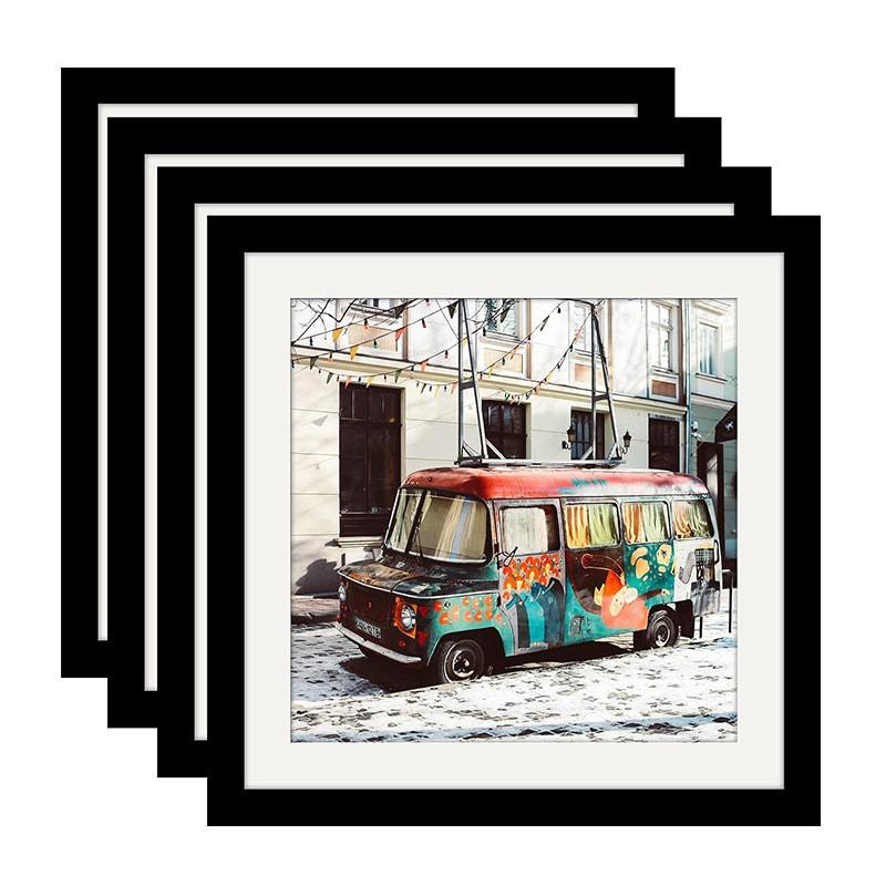 Square Wooden Photo Frame 4x4 5x5 6x6 8x8 10x10 12x12 Inch DIY Wall Hanging Or Desktop Display Modern Minimalist MDF Picture