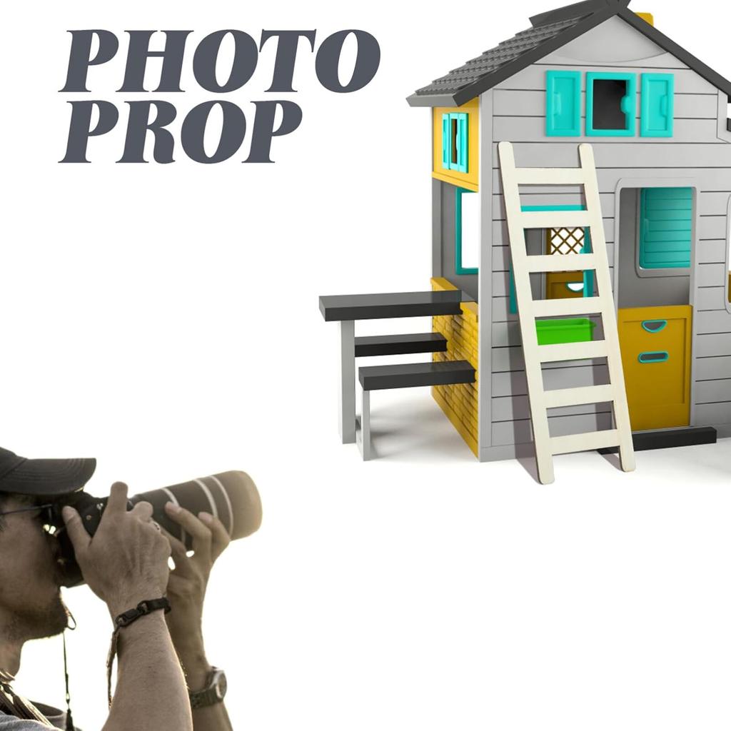 Alasum Miniature Wooden Ladder Set - Tiny Dollhouse Accessories for Diy Craft Projects, Suitable for Mini Landscape Decoration