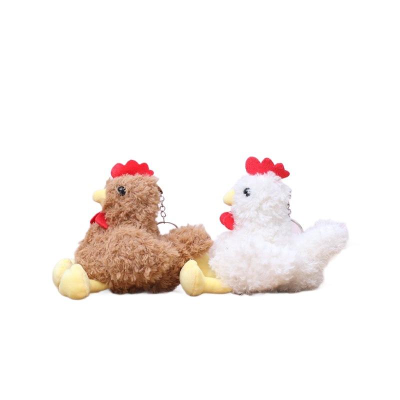 Lustige Simulations-Plüschhühner Spielzeug Niedliche Weiche Stofftier Hühnerpuppe Schlüsselanhänger Heimdeko Puppen Für Kinder Geburtstag Weihnachtsgeschenke