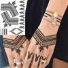 Body Art Henna Temporary Tattoos For Women Adult Fake Mandala Flower Tattoo Sticker Feather Butterfly Black Tatoos Leg Feet Foot