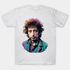 Bob Dylan Folk Colorful Illustration T Shirt Vintage Soft Streetwear Top For Everyday Wear Breathable Homme Stylish