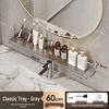 No-Drill Wall-Mounted Bathroom Shelf for Mirror, Faucet, and Vanity