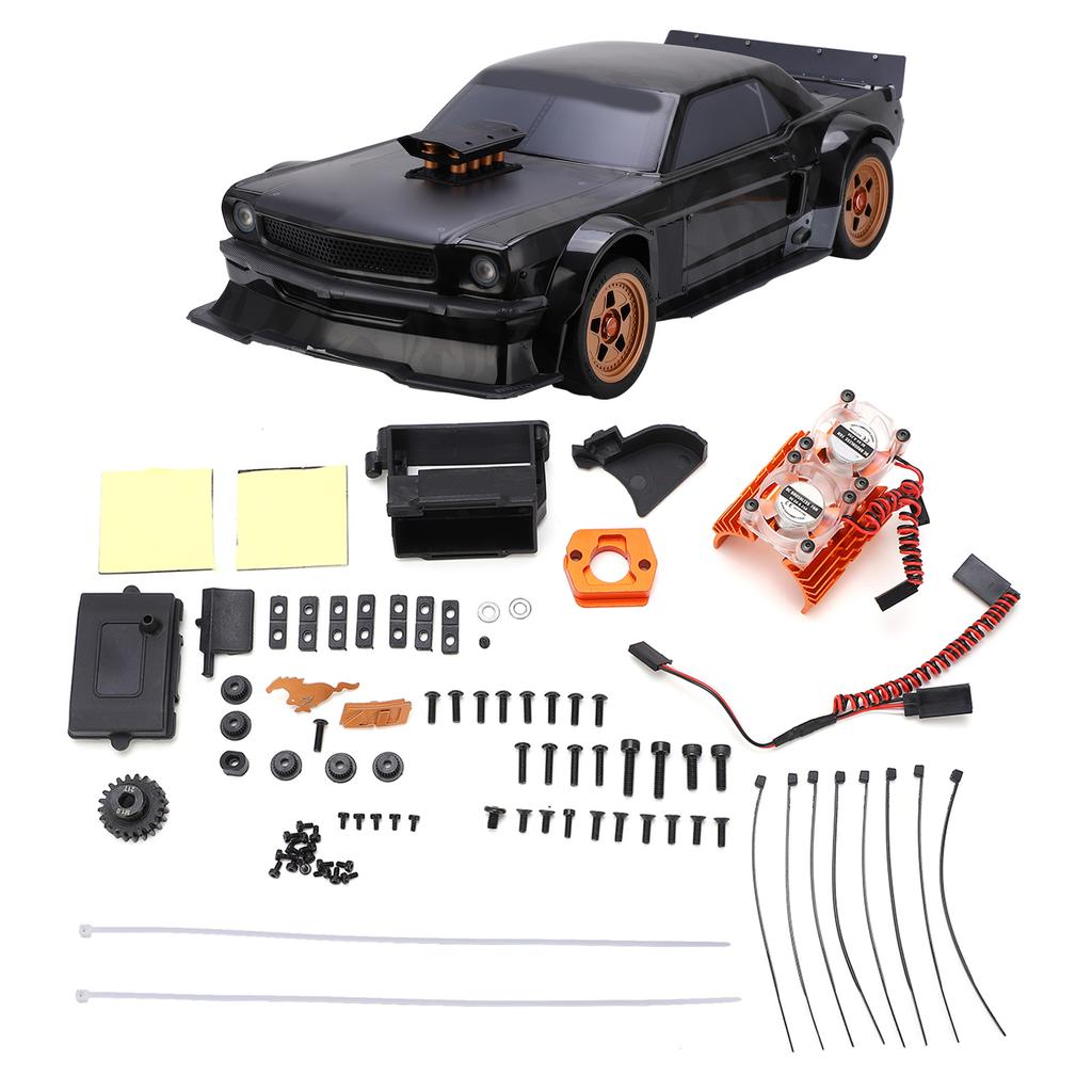 EX‑07 1 7 RC Car Frame Kit with Wheels Aluminum Alloy DIY Remote Control Car Chassis Frame Model Accessory